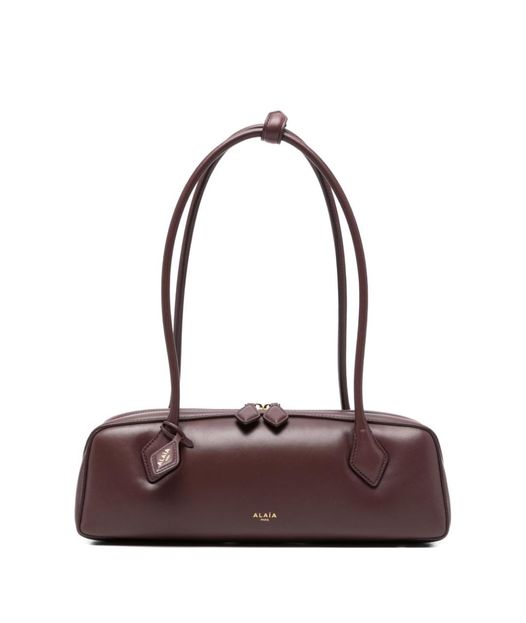 ALAIA Бордовая кожаная сумка через плечо, фото 1