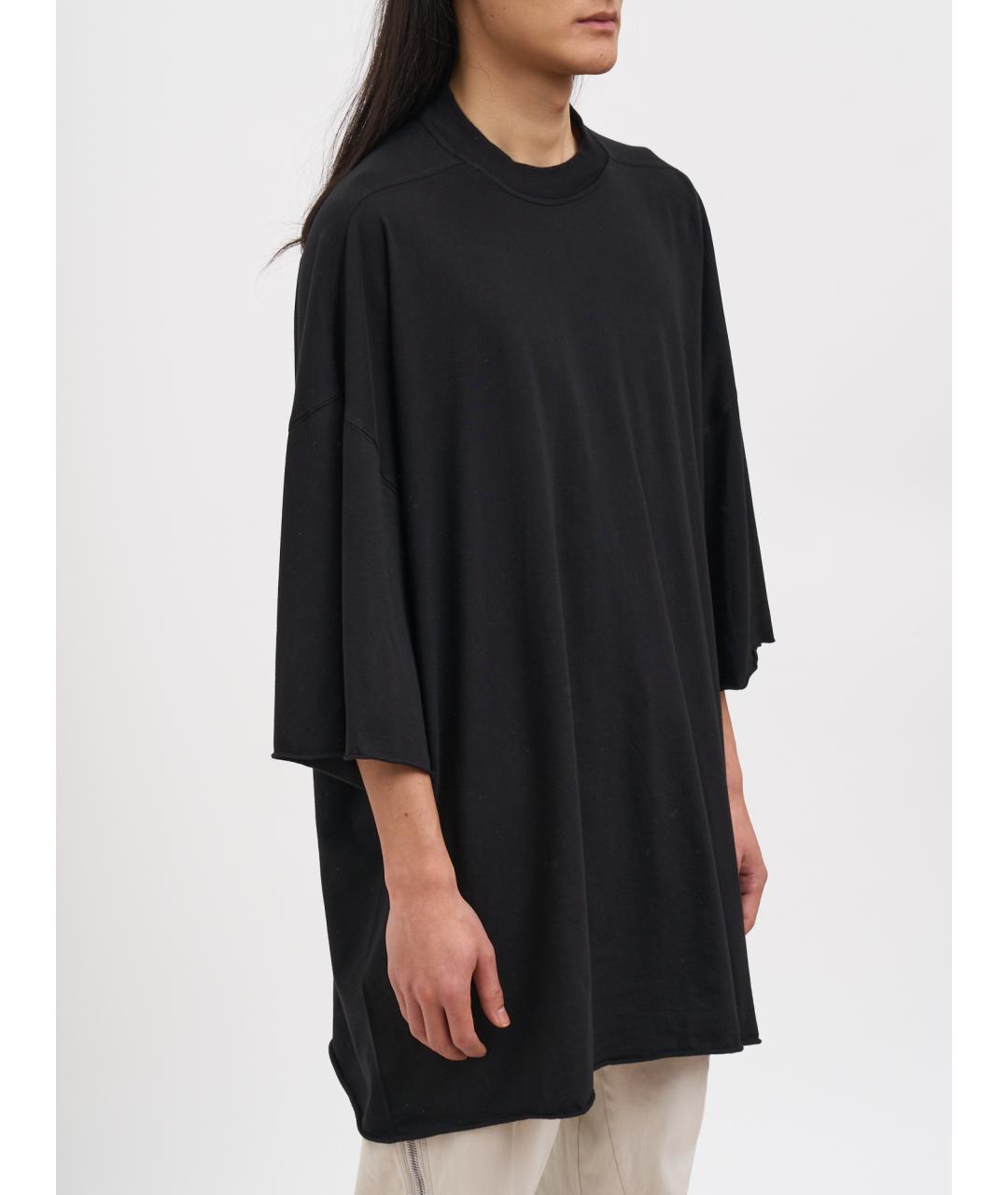RICK OWENS DRKSHDW Черная хлопковая футболка, фото 2