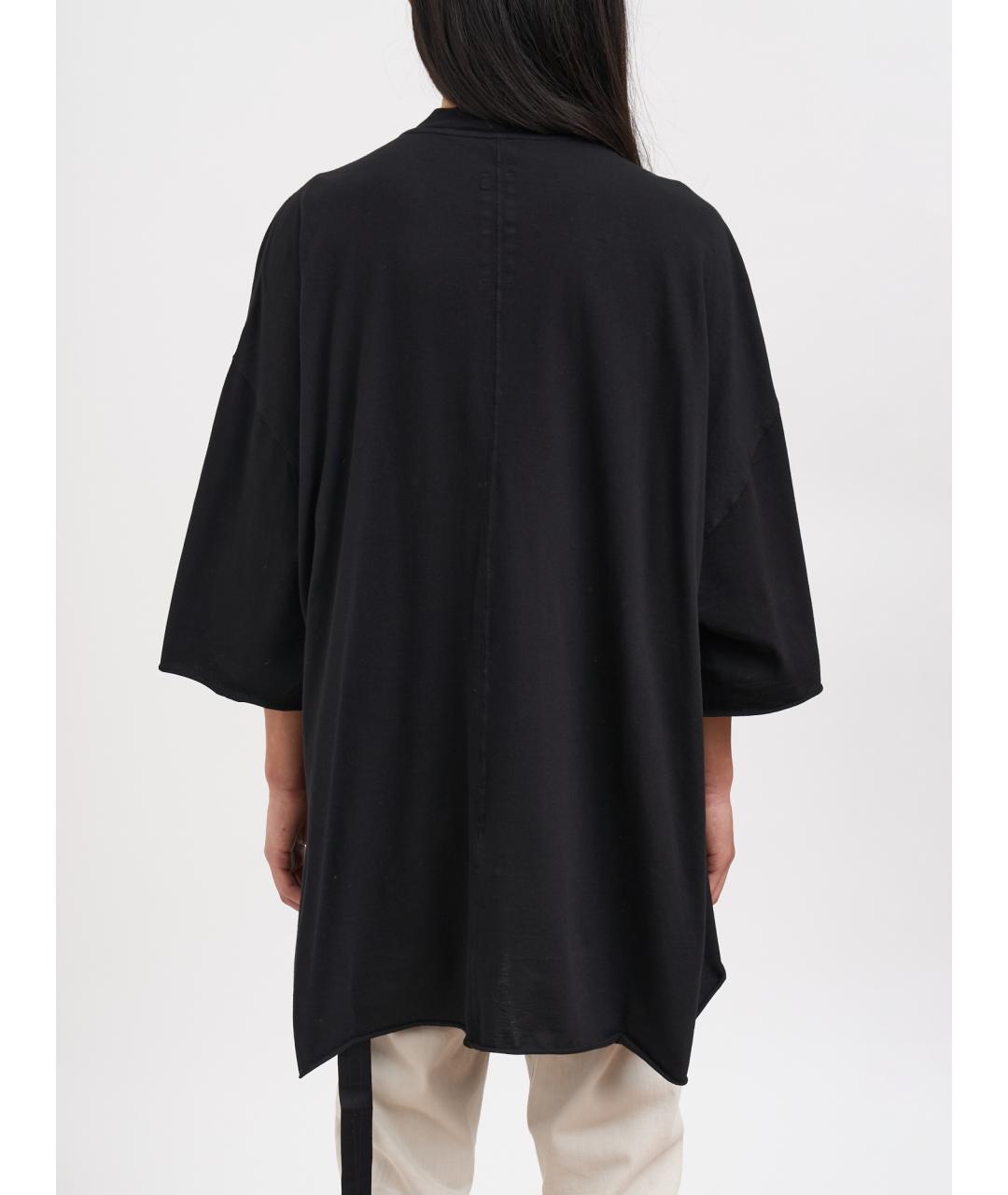 RICK OWENS DRKSHDW Черная хлопковая футболка, фото 4