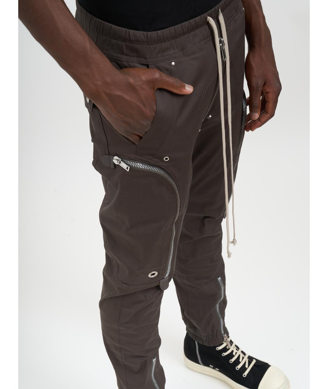 RICK OWENS Серые повседневные брюки, фото 4