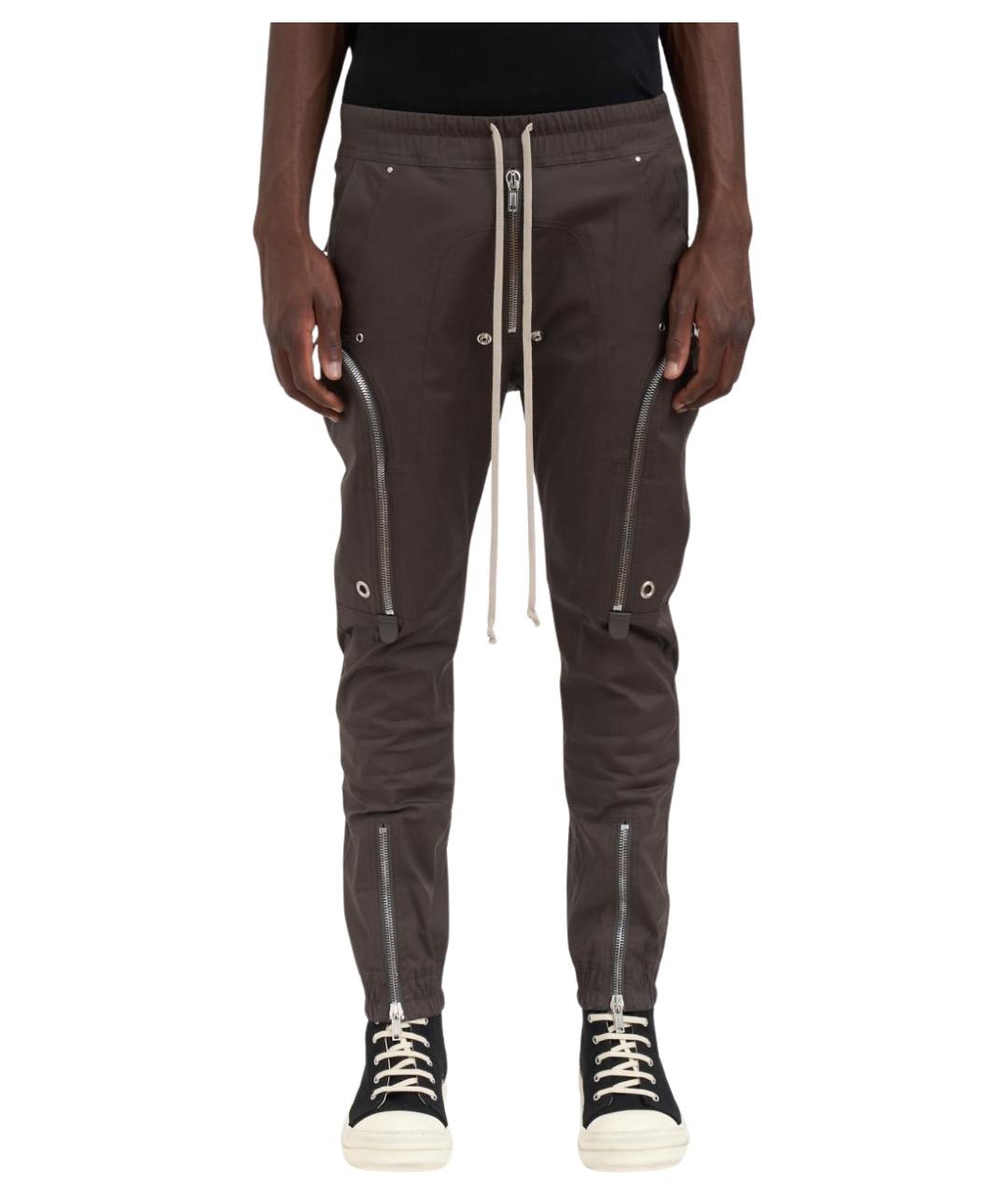 RICK OWENS Серые повседневные брюки, фото 1