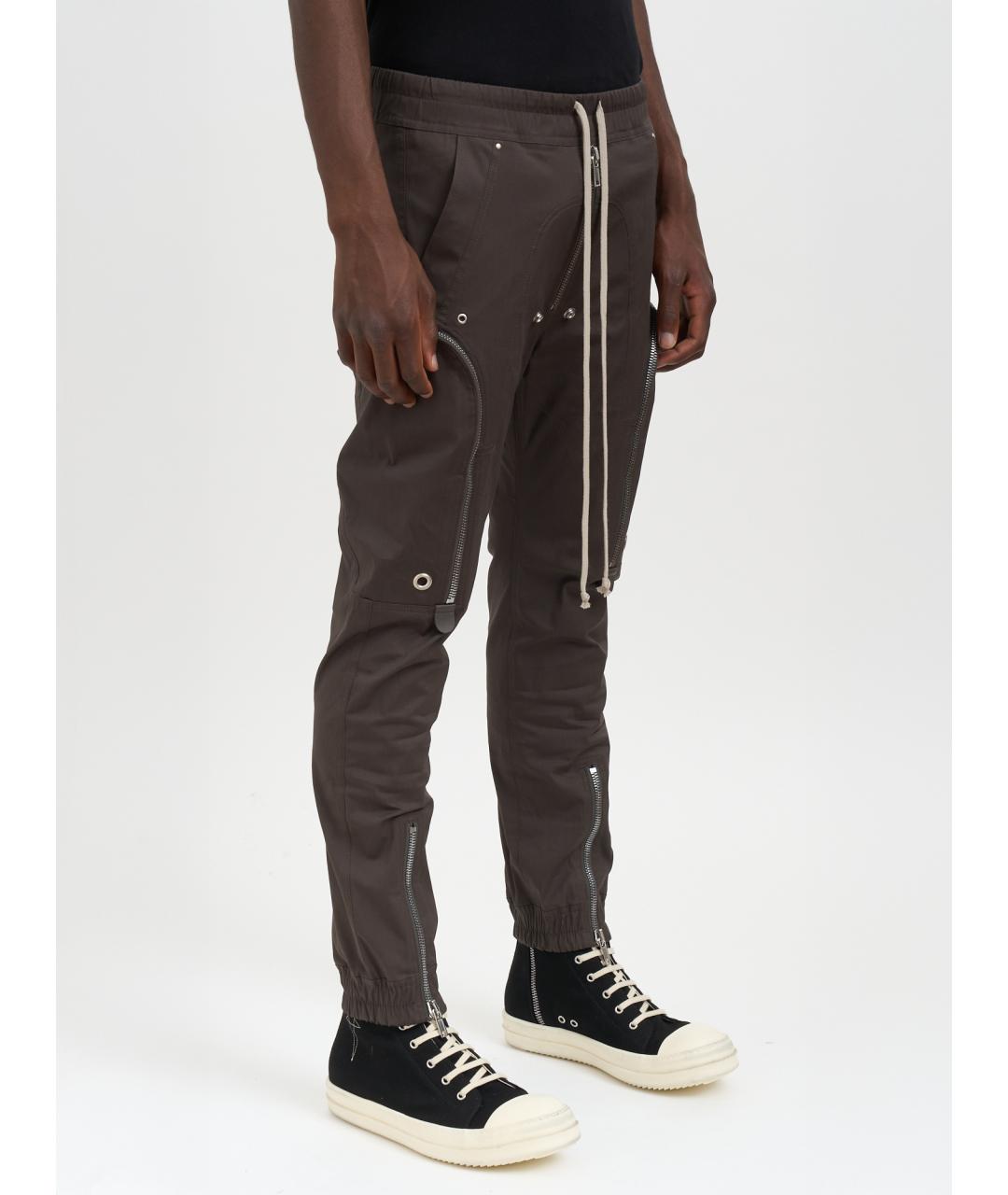 RICK OWENS Серые повседневные брюки, фото 3