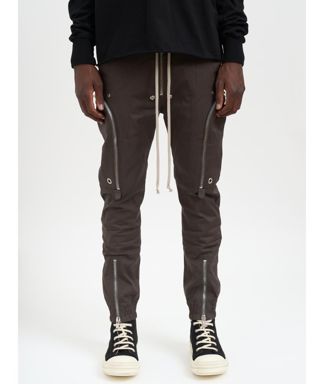 RICK OWENS Серые повседневные брюки, фото 2