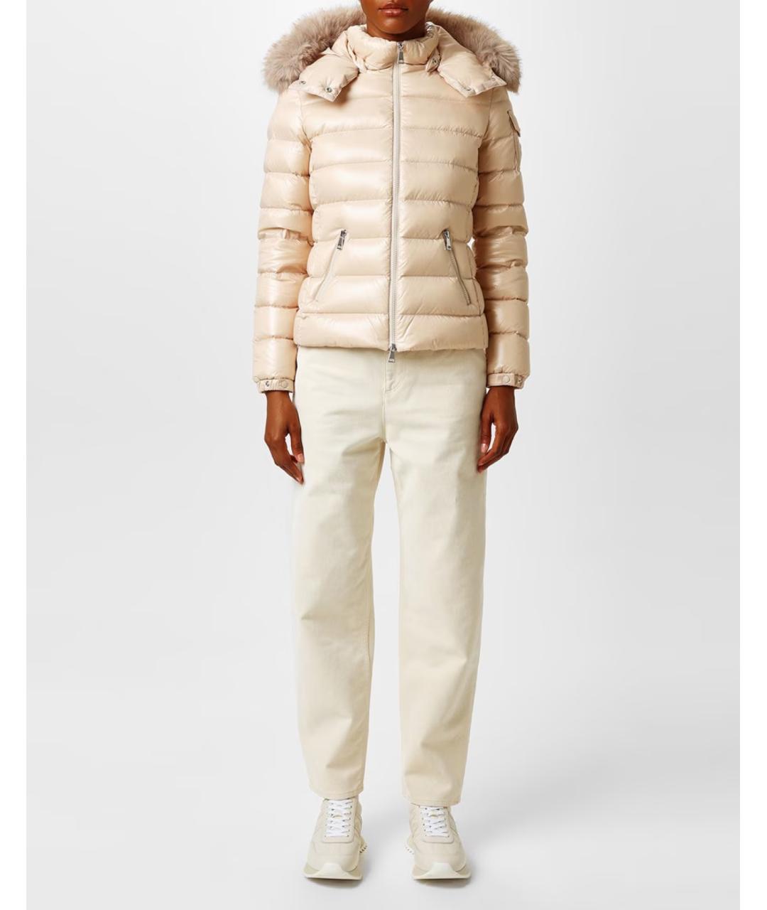 MONCLER Бежевые прямые джинсы, фото 2