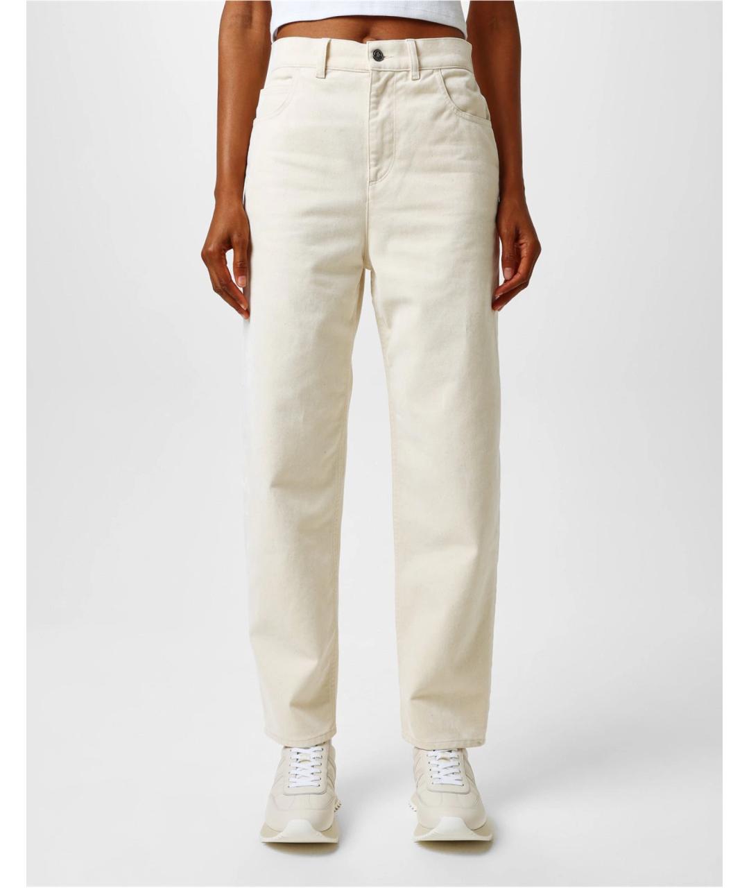 MONCLER Бежевые прямые джинсы, фото 3