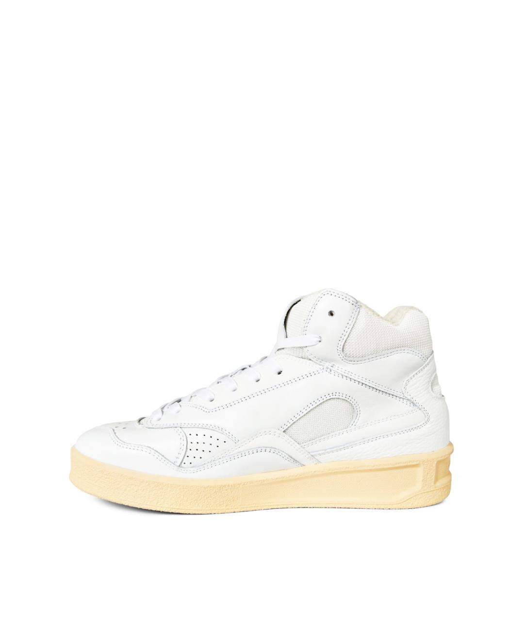 JIL SANDER Белые кожаные кроссовки, фото 4