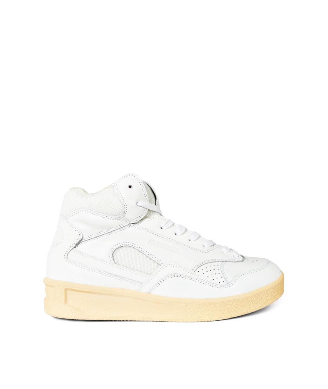 JIL SANDER Белые кожаные кроссовки, фото 1