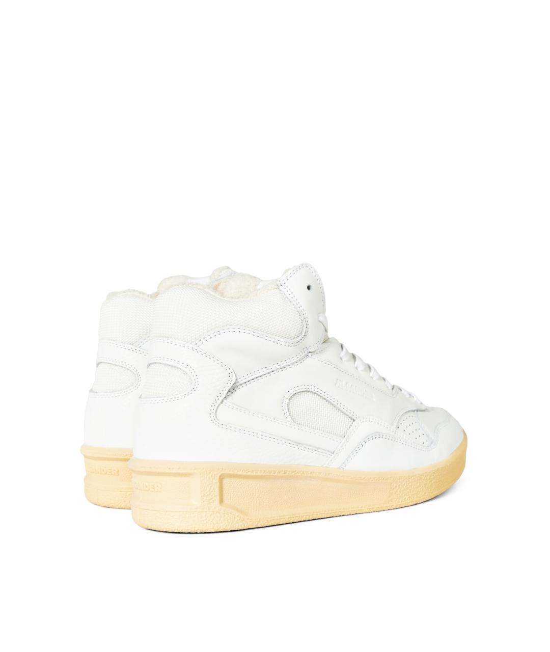 JIL SANDER Белые кожаные кроссовки, фото 3