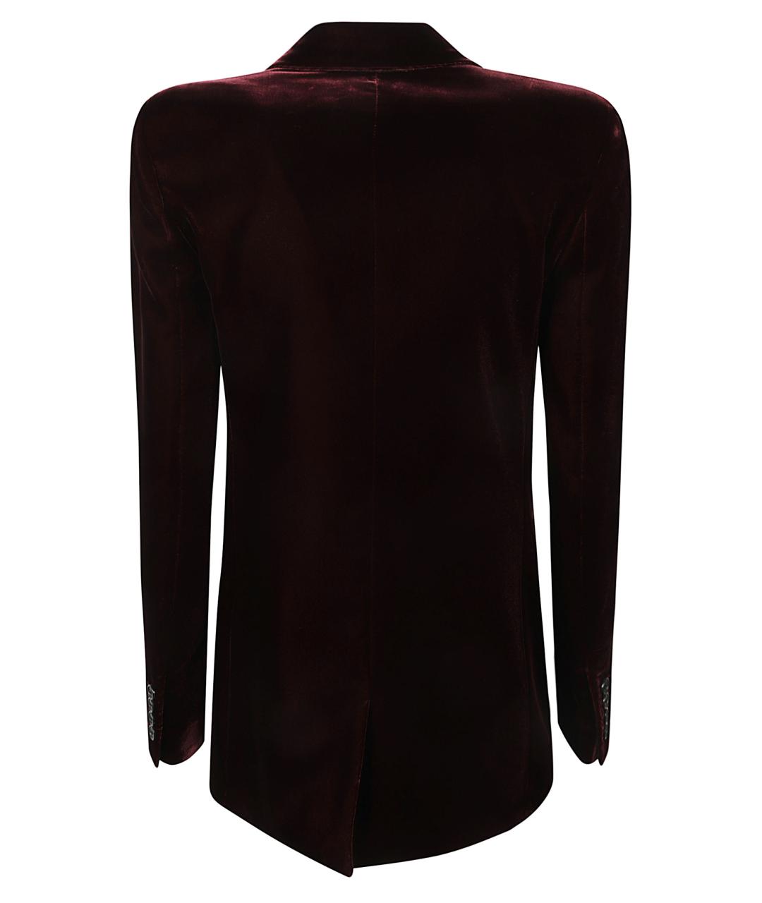 SAINT LAURENT Бордовый вискозный жакет/пиджак, фото 2
