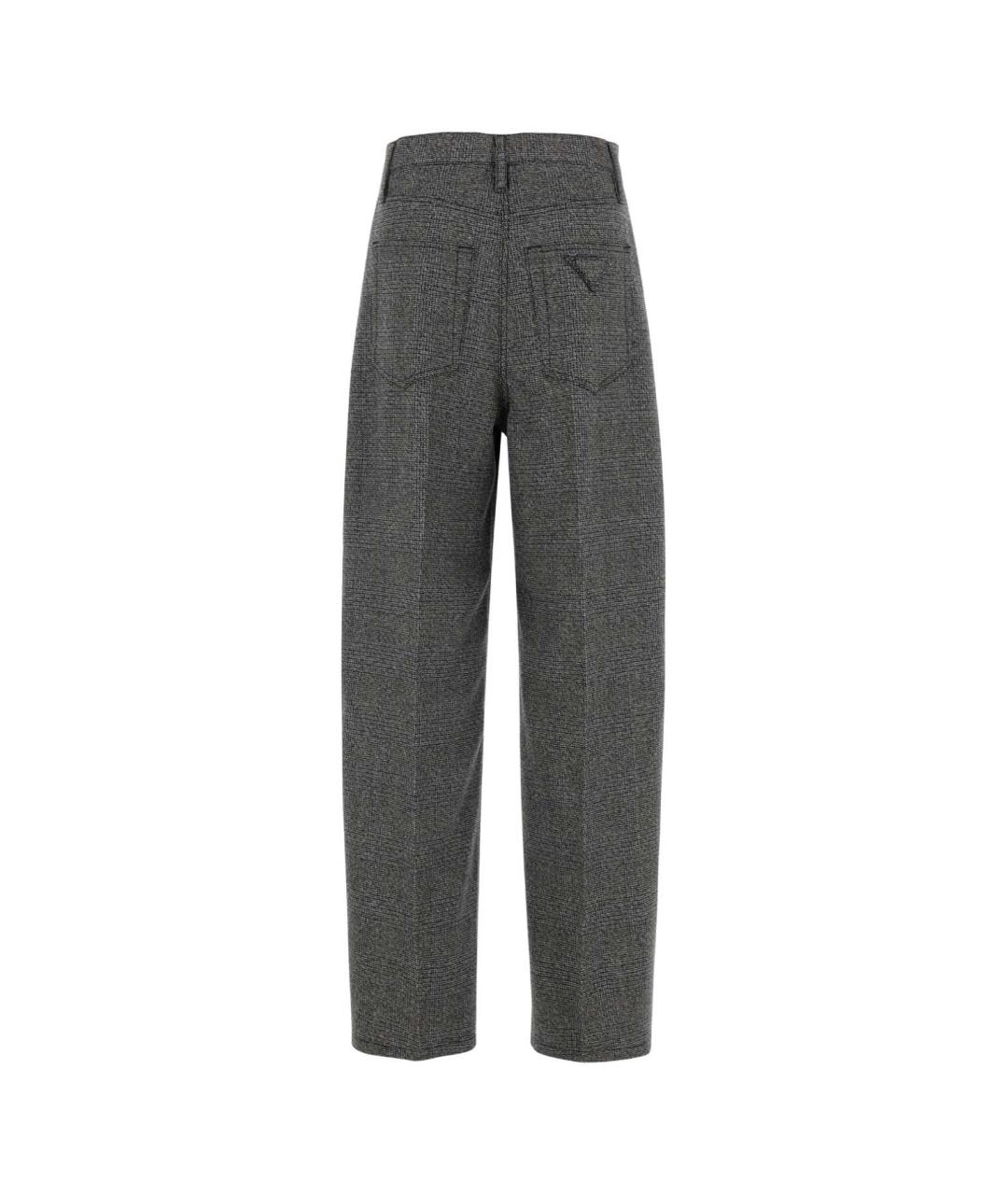 PRADA Серые хлопковые прямые брюки, фото 2