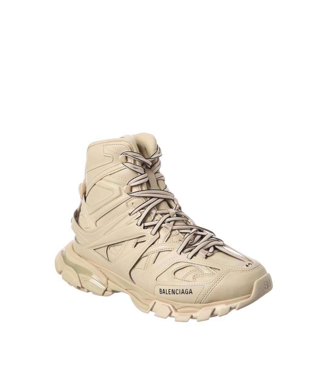 BALENCIAGA Бежевые синтетические кроссовки, фото 2