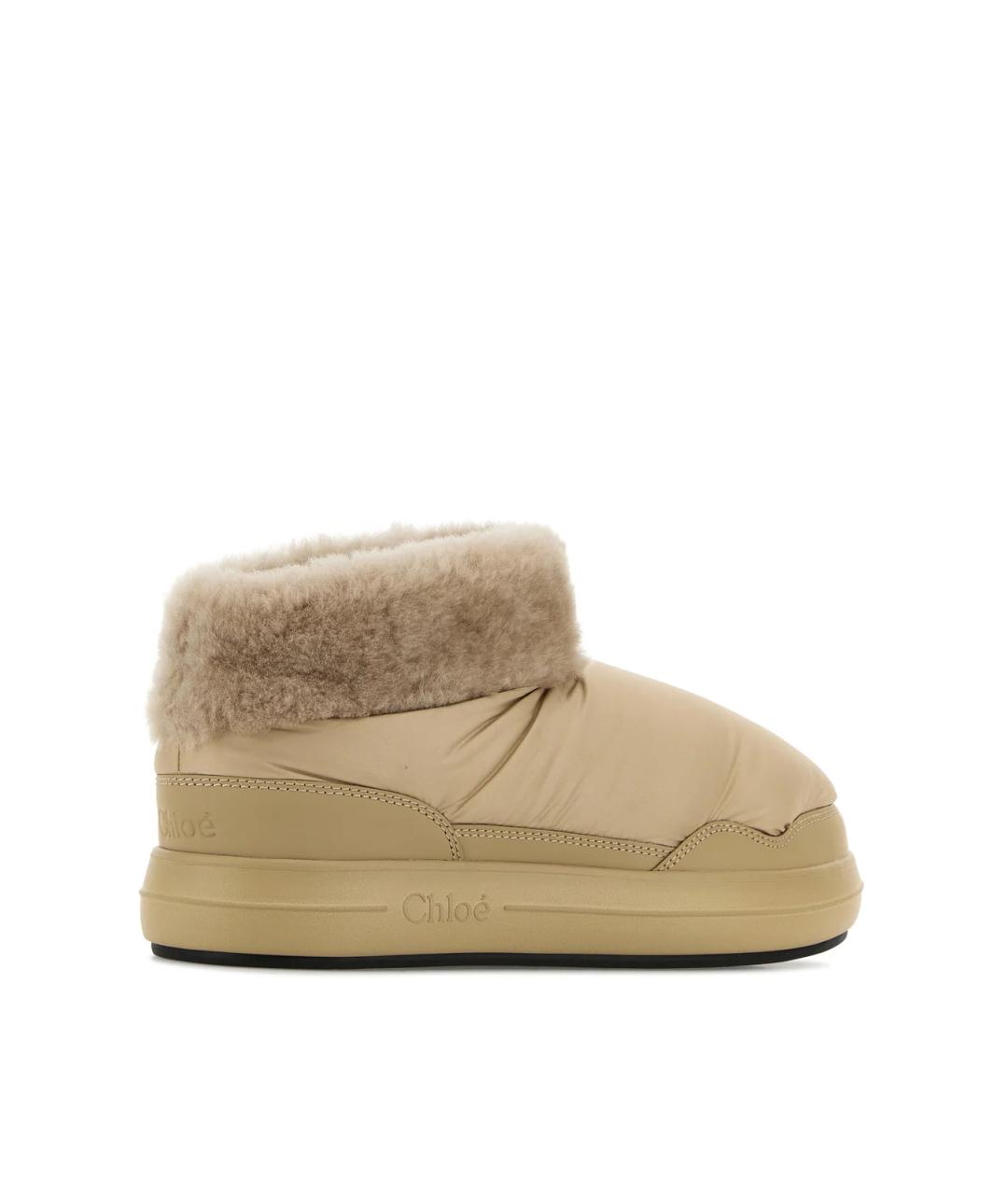 CHLOE Бежевые текстильные ботинки, фото 3