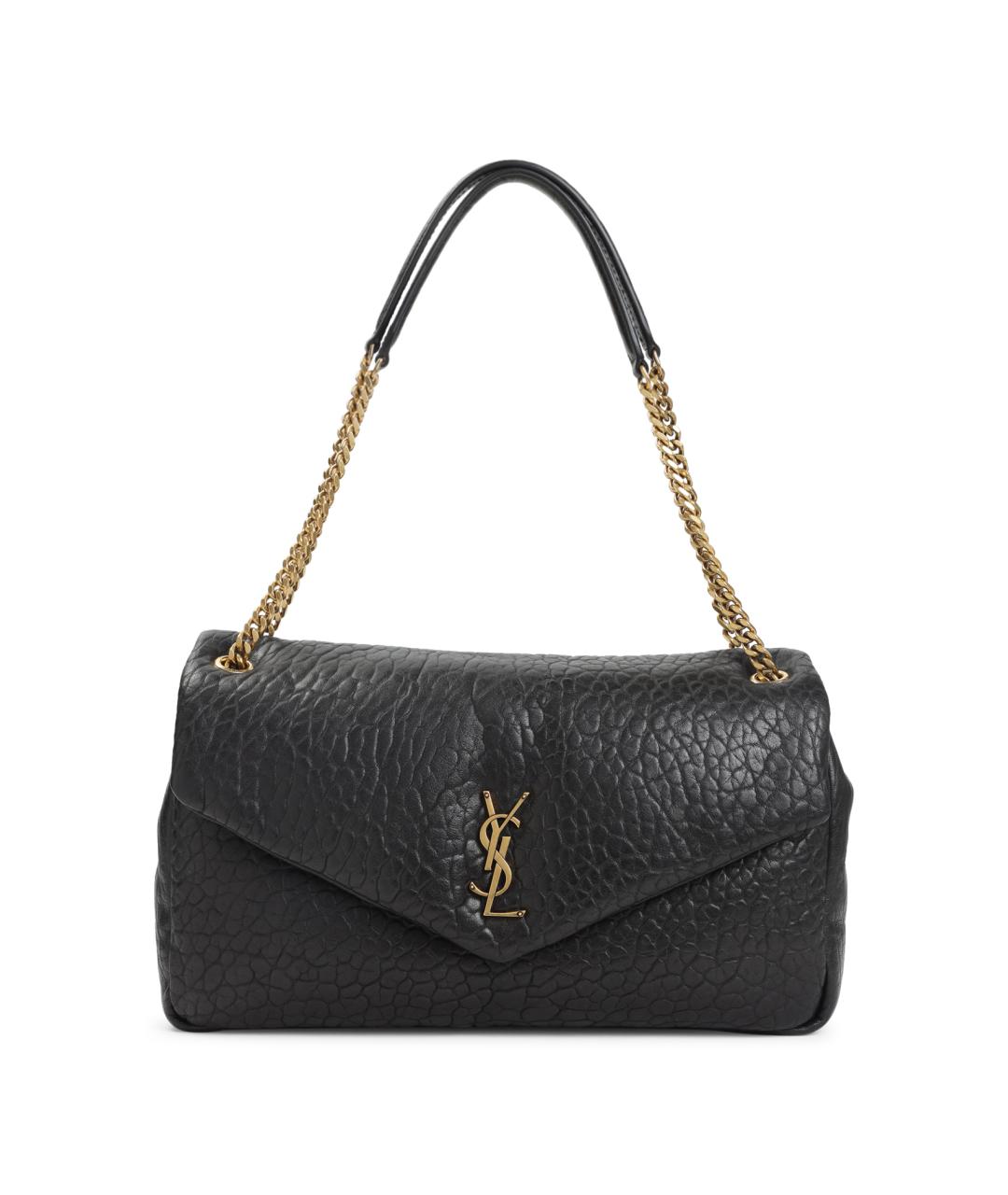SAINT LAURENT Черная кожаная сумка через плечо, фото 1