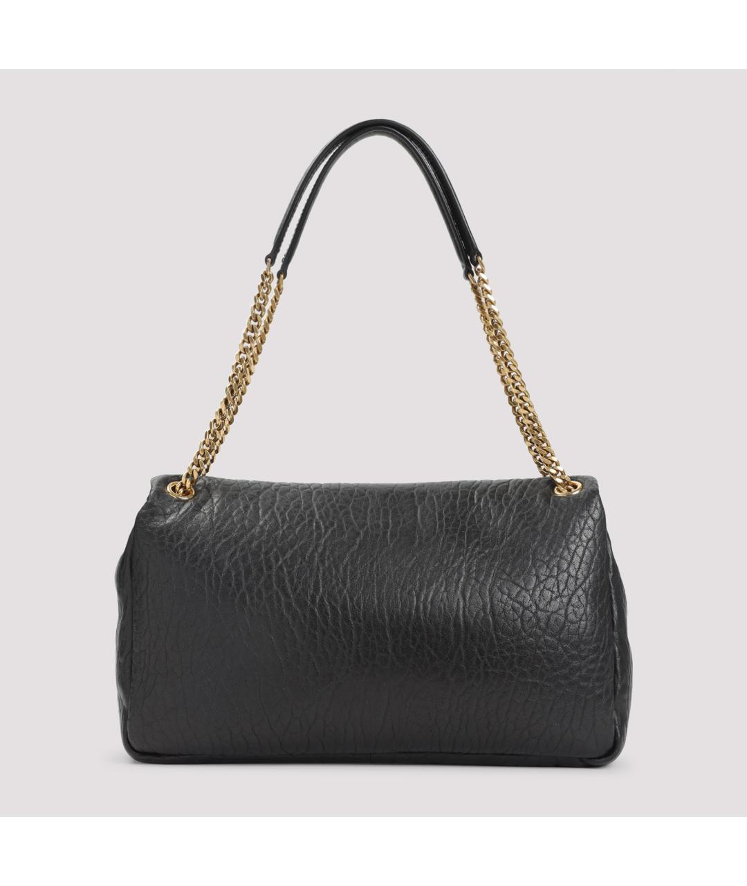 SAINT LAURENT Черная кожаная сумка через плечо, фото 3