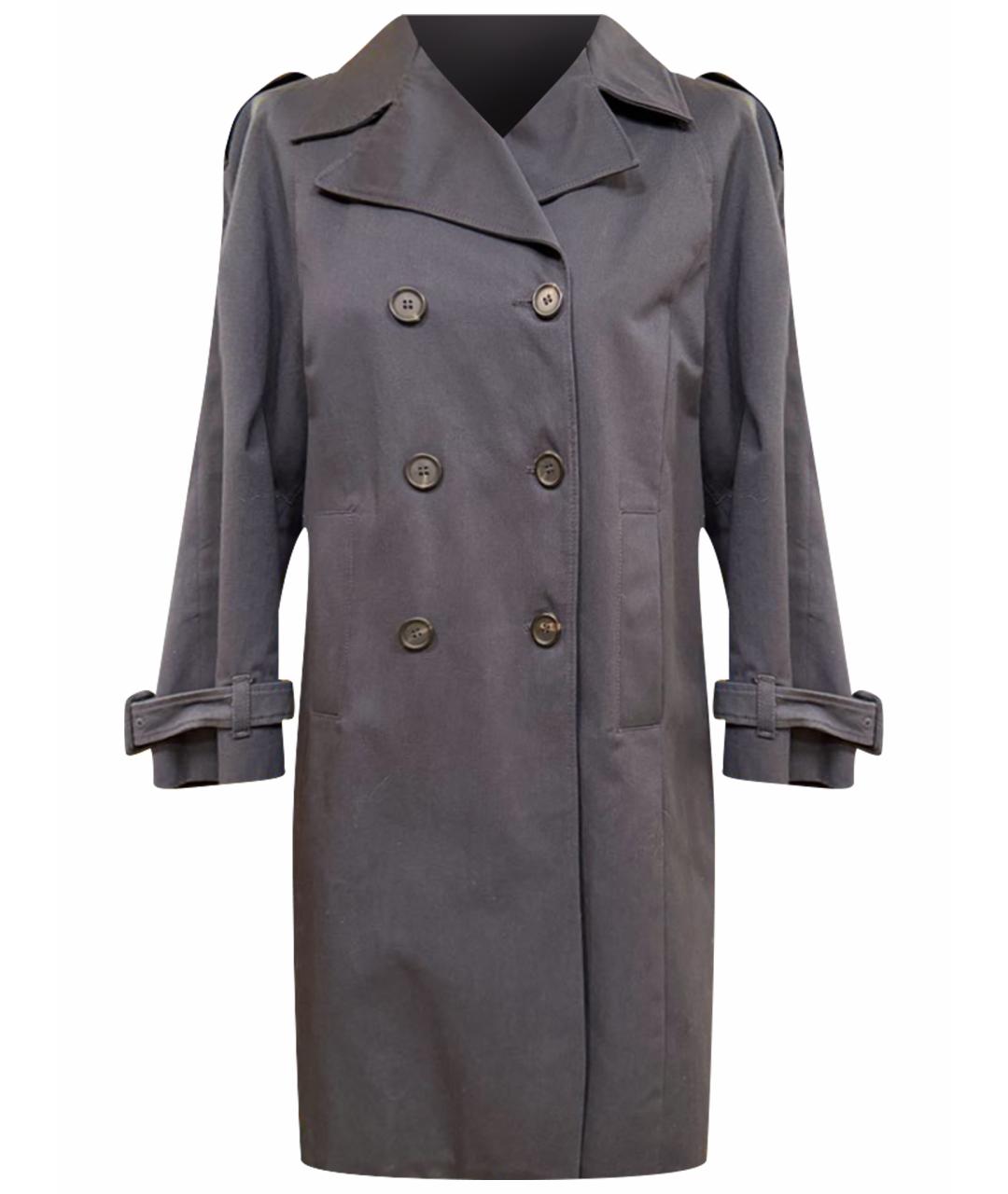 PRADA Темно-синий хлопковый тренч/плащ, фото 1