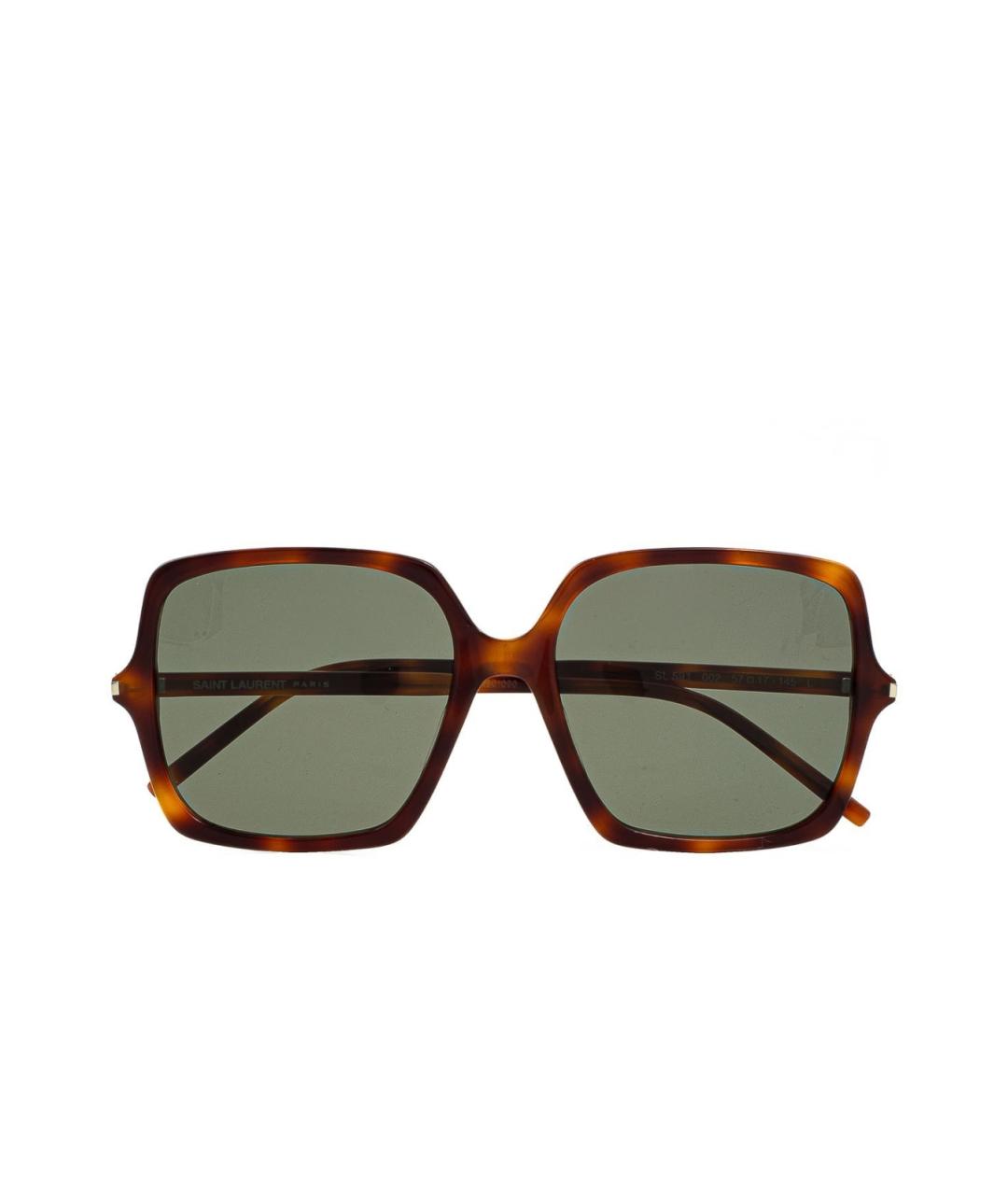 SAINT LAURENT Коричневые солнцезащитные очки, фото 3