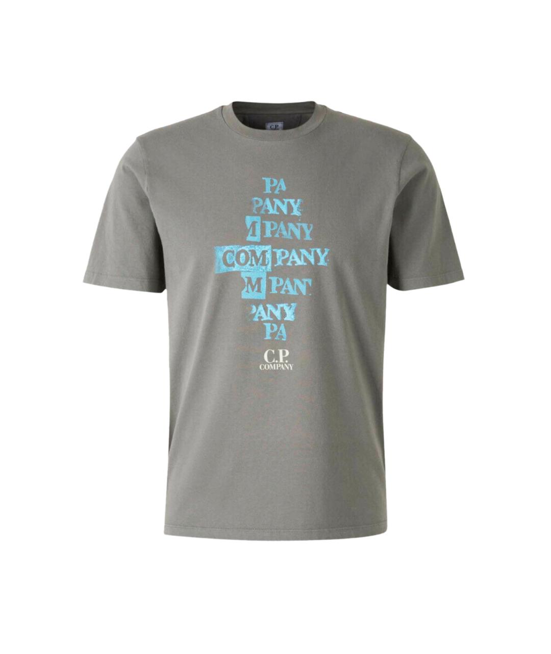 CP COMPANY Серая хлопковая футболка, фото 1