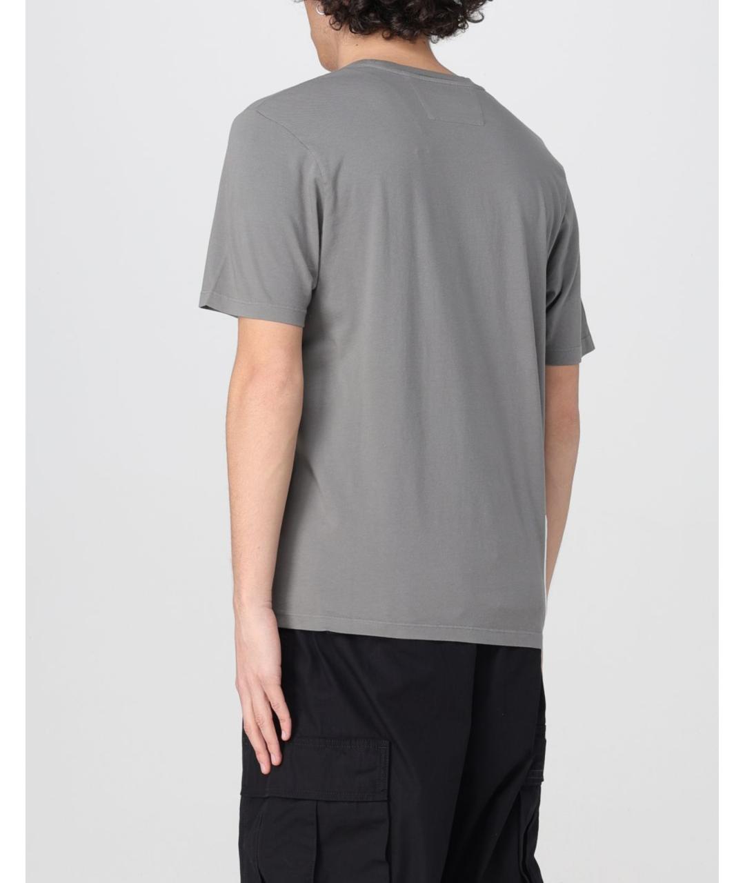 CP COMPANY Серая хлопковая футболка, фото 3