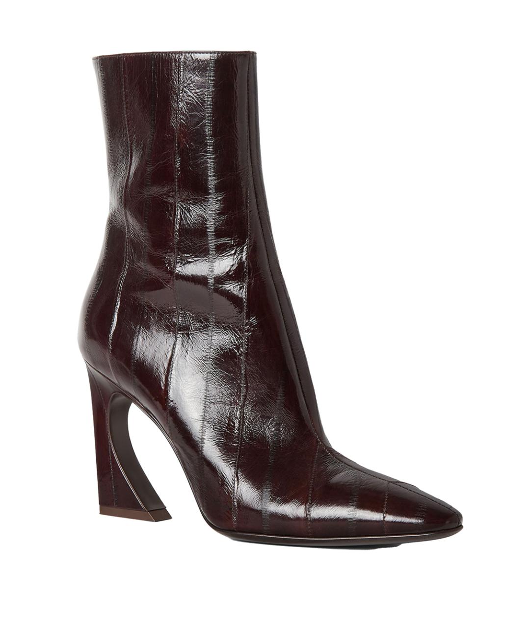 FENDI Коричневые ботильоны из экзотической кожи, фото 2