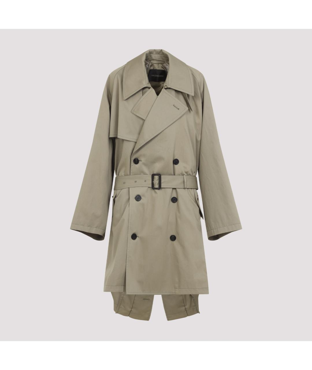 BALENCIAGA Серый шерстяной тренч/плащ, фото 2