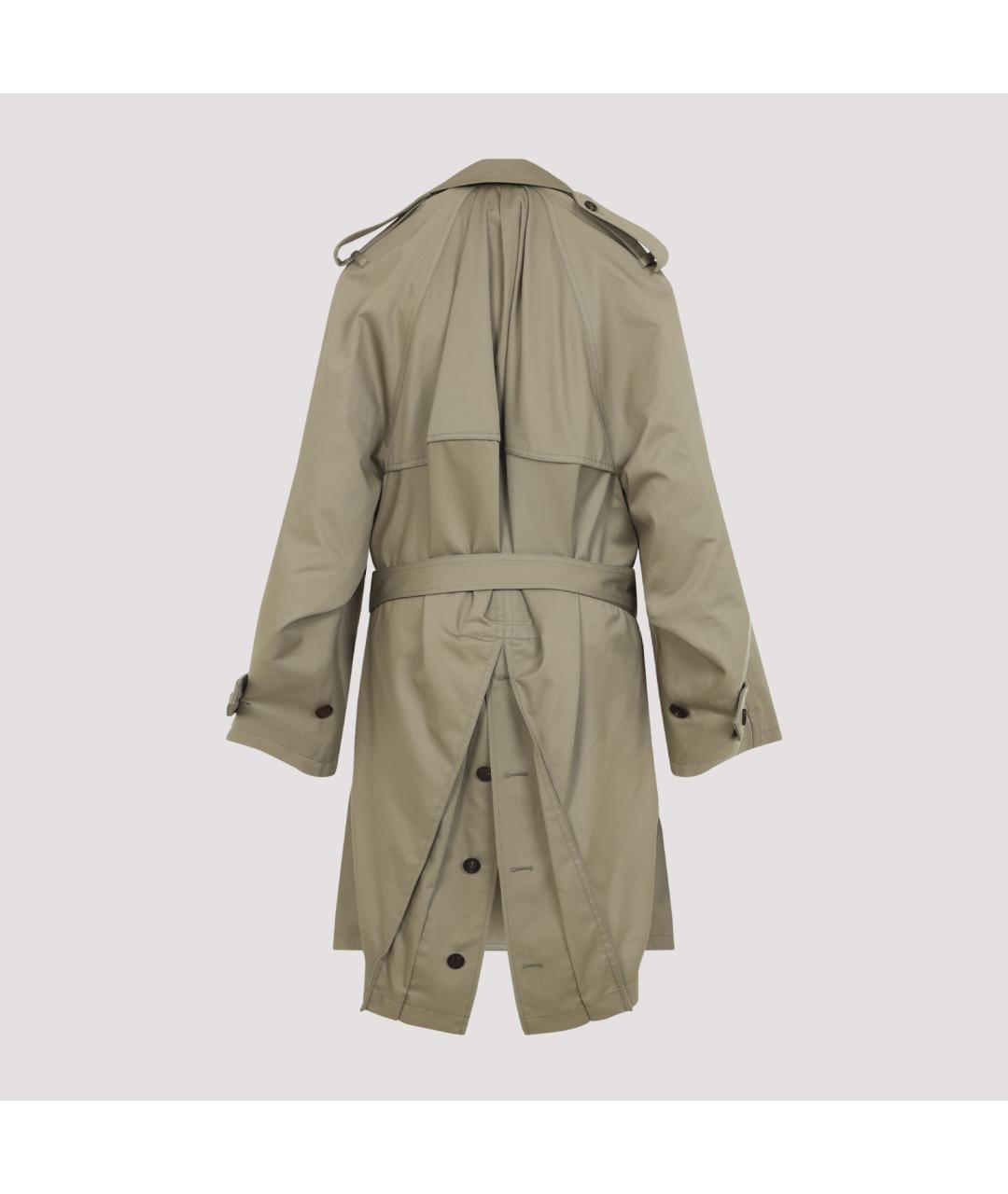 BALENCIAGA Серый шерстяной тренч/плащ, фото 3