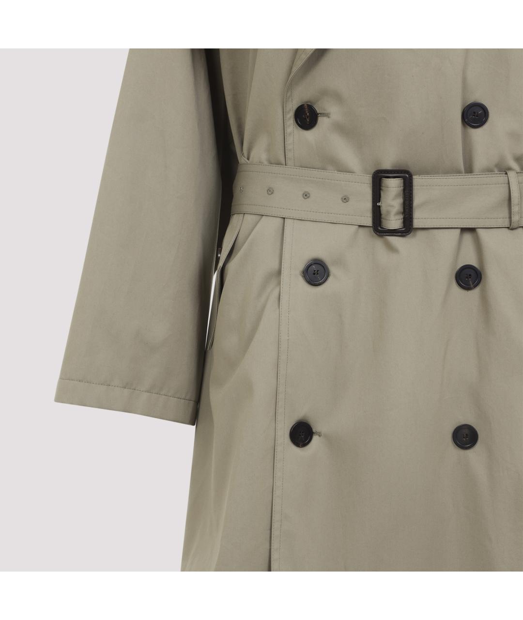 BALENCIAGA Серый шерстяной тренч/плащ, фото 4