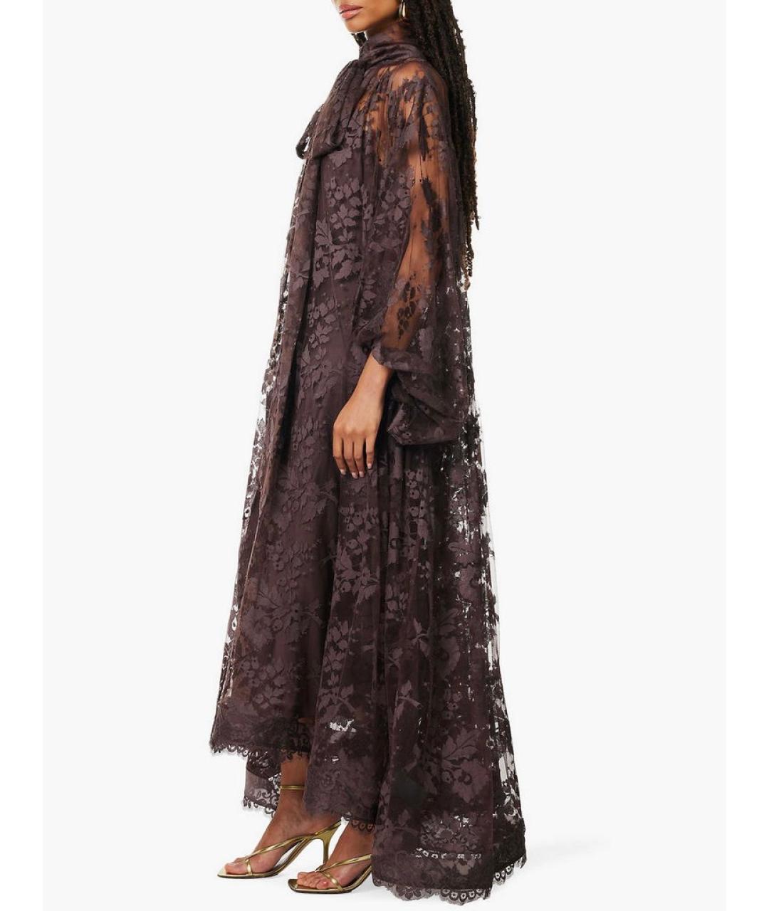 ZIMMERMANN Коричневое хлопковое вечернее платье, фото 9