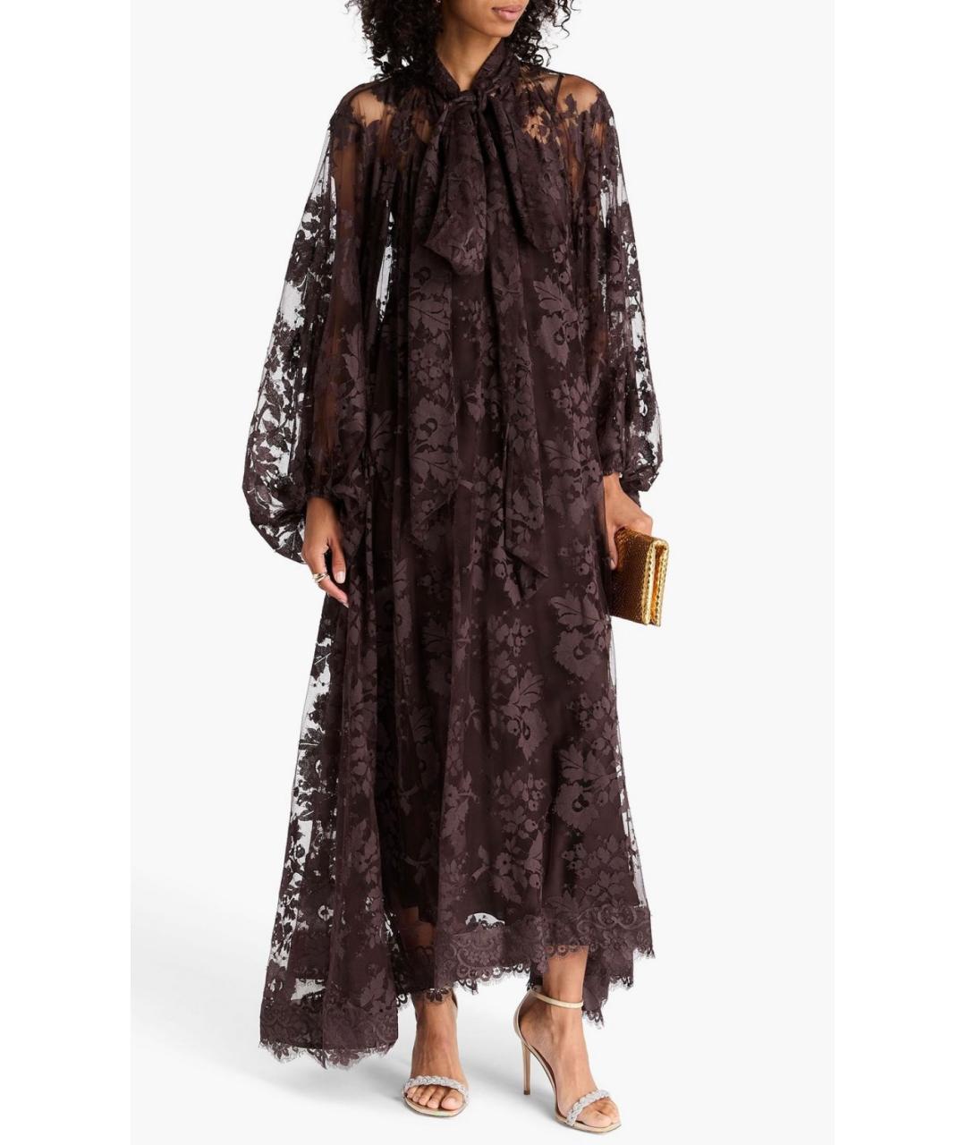 ZIMMERMANN Коричневое хлопковое вечернее платье, фото 4