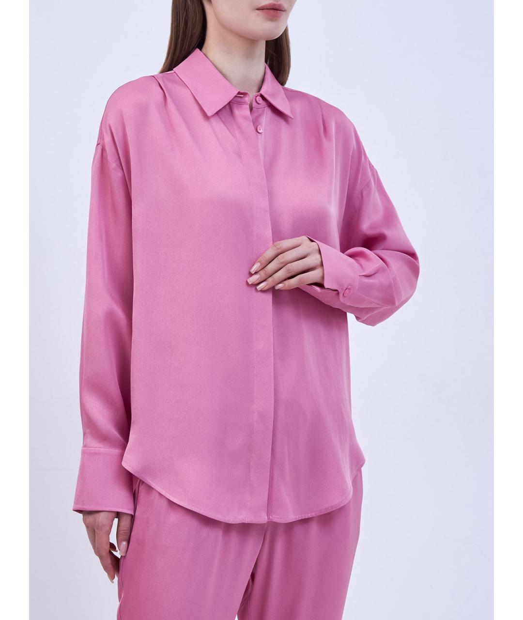 LORENA ANTONIAZZI Розовая ацетатная рубашка, фото 3