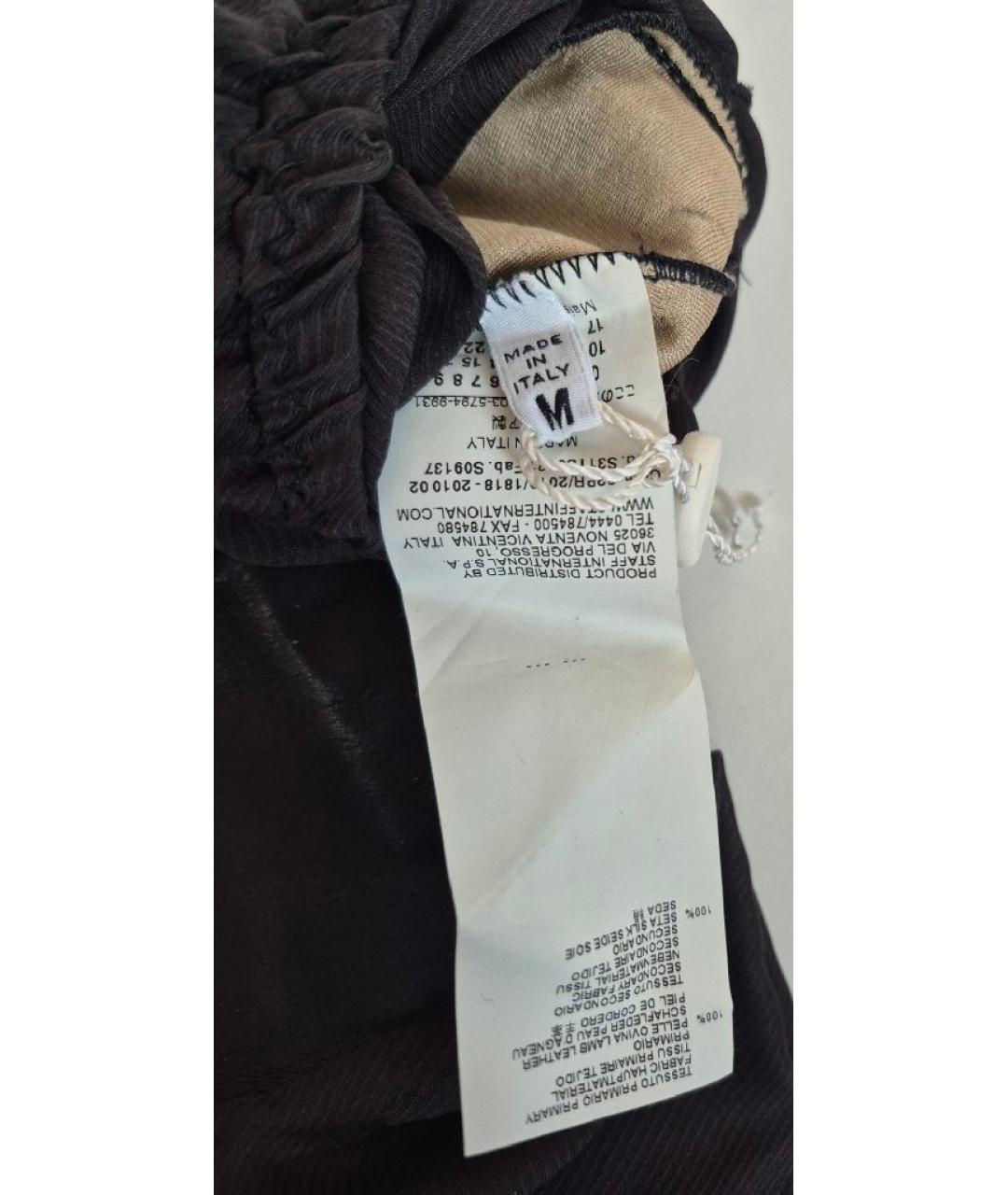 MAISON MARGIELA Черные кожаные перчатки, фото 7