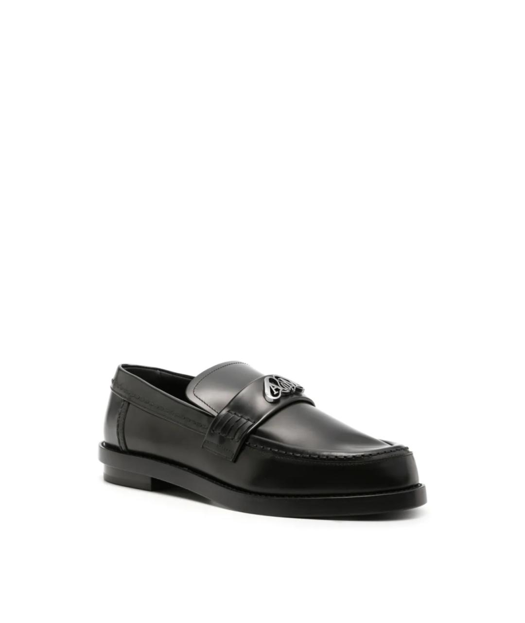 ALEXANDER MCQUEEN Черные кожаные лоферы, фото 2
