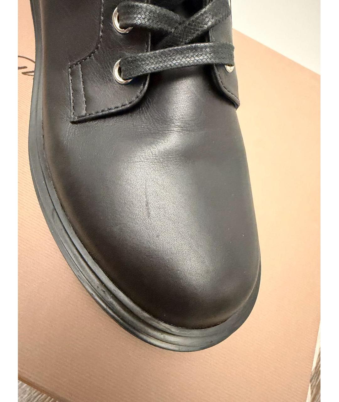 GIANVITO ROSSI Черные кожаные ботинки, фото 5