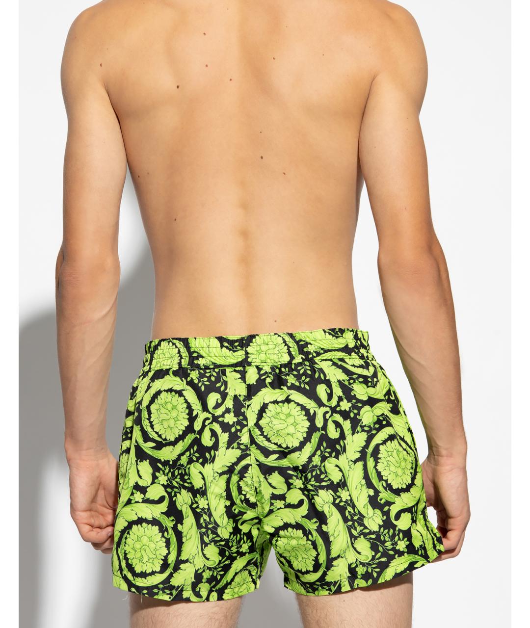 VERSACE Зеленые полиэстеровые плавки, фото 3