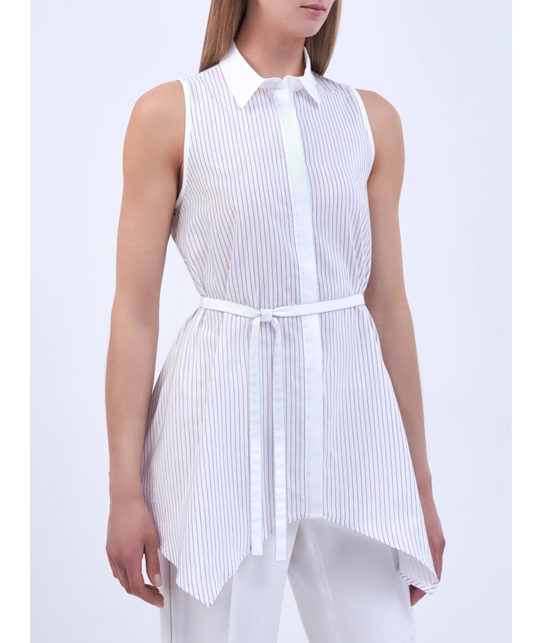 PESERICO Белая хлопковая блузы, фото 3