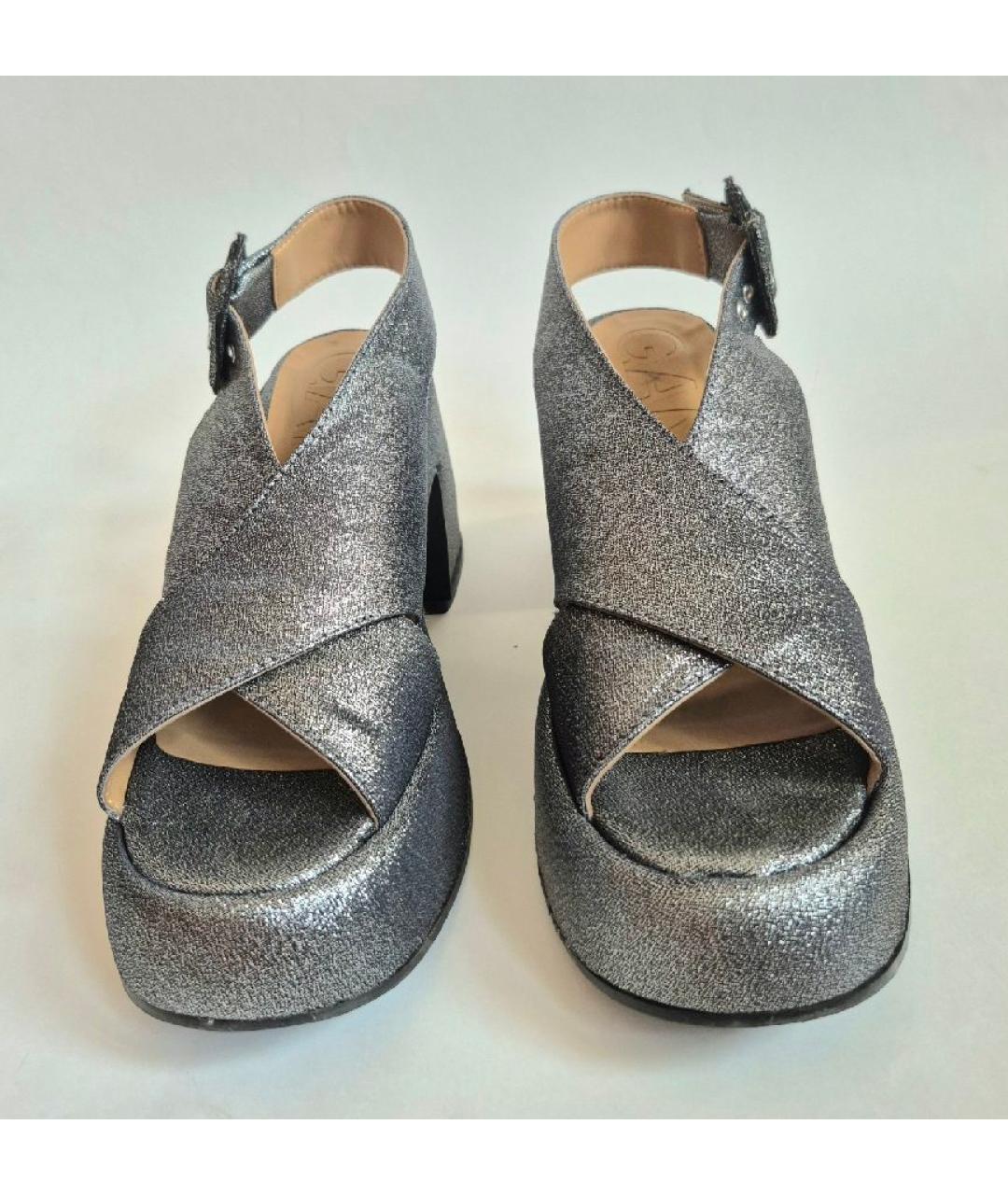 GANNI Серебряные босоножки, фото 7