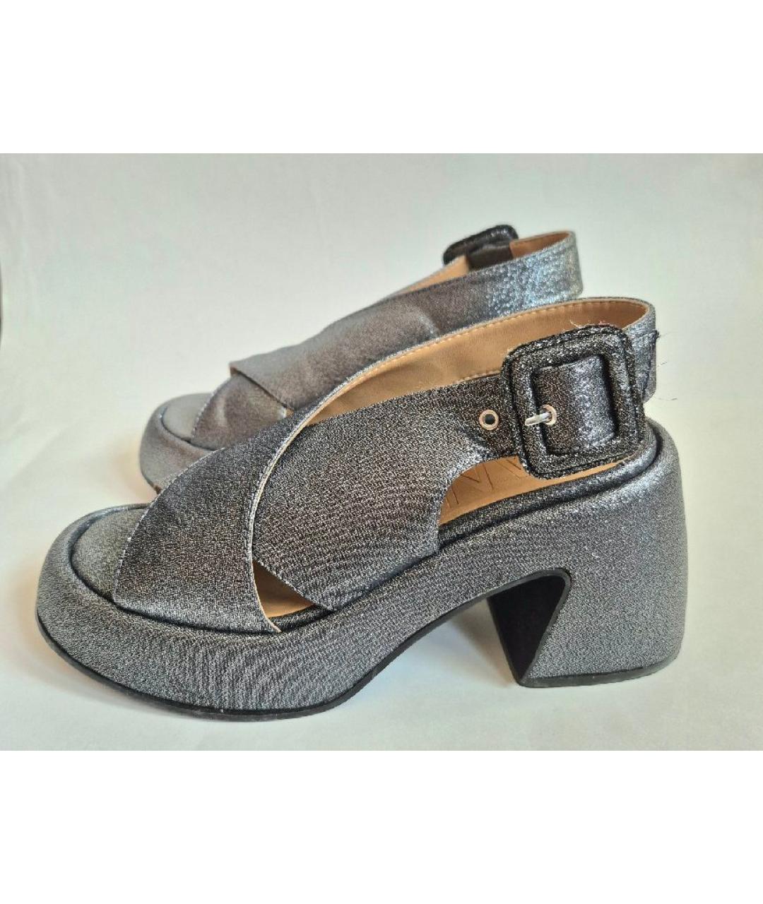 GANNI Серебряные босоножки, фото 2