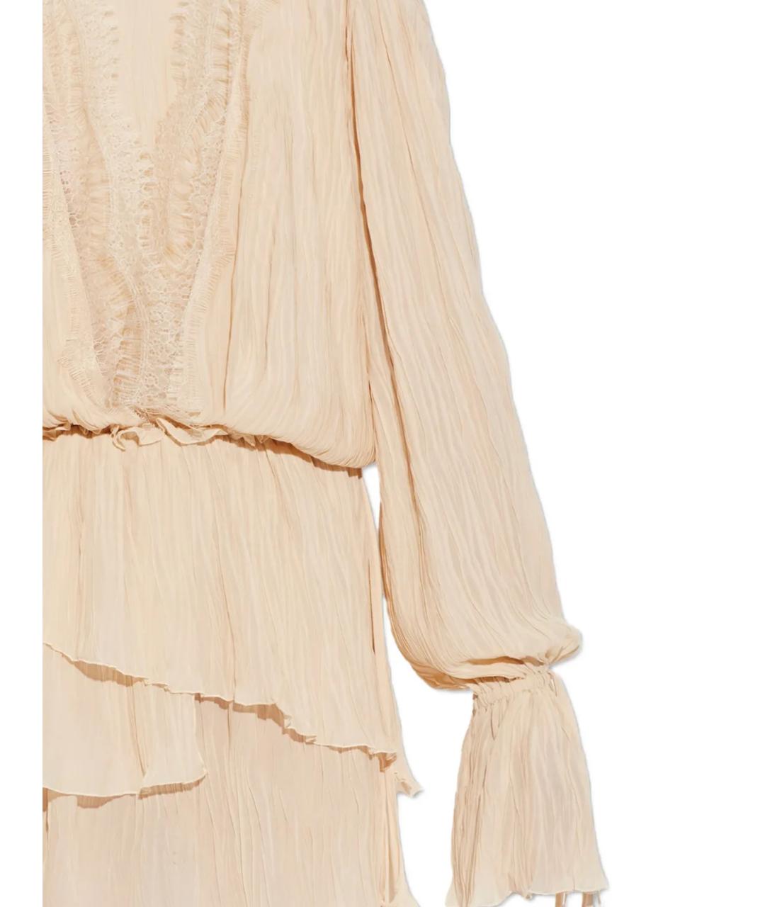 BLUMARINE Бежевое вискозное повседневное платье, фото 2