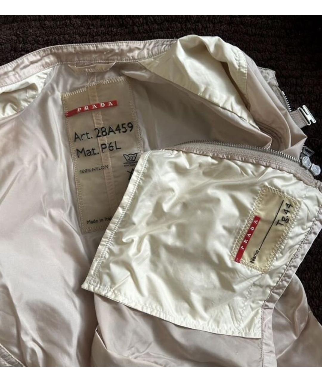 PRADA Бежевая полиамидовая куртка, фото 3