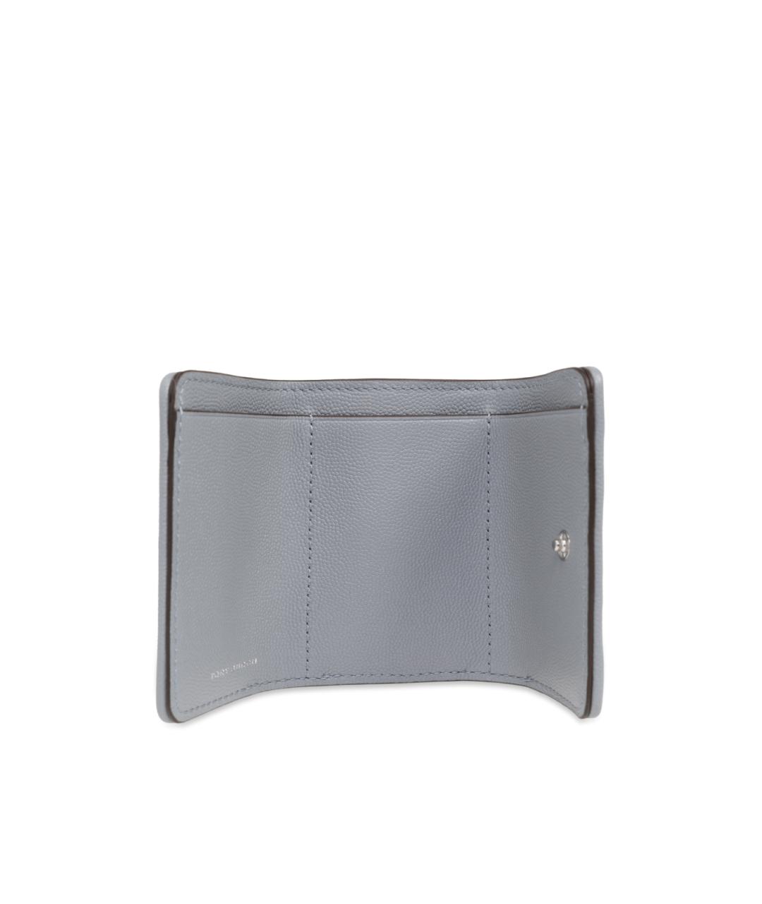 TORY BURCH Серый кожаный кошелек, фото 3
