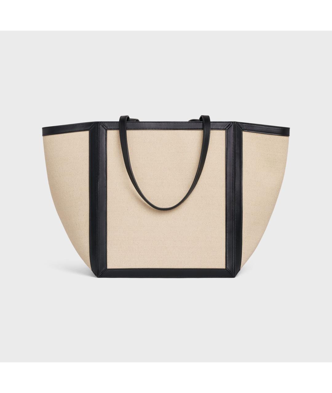 CELINE Бежевая тканевая сумка тоут, фото 3