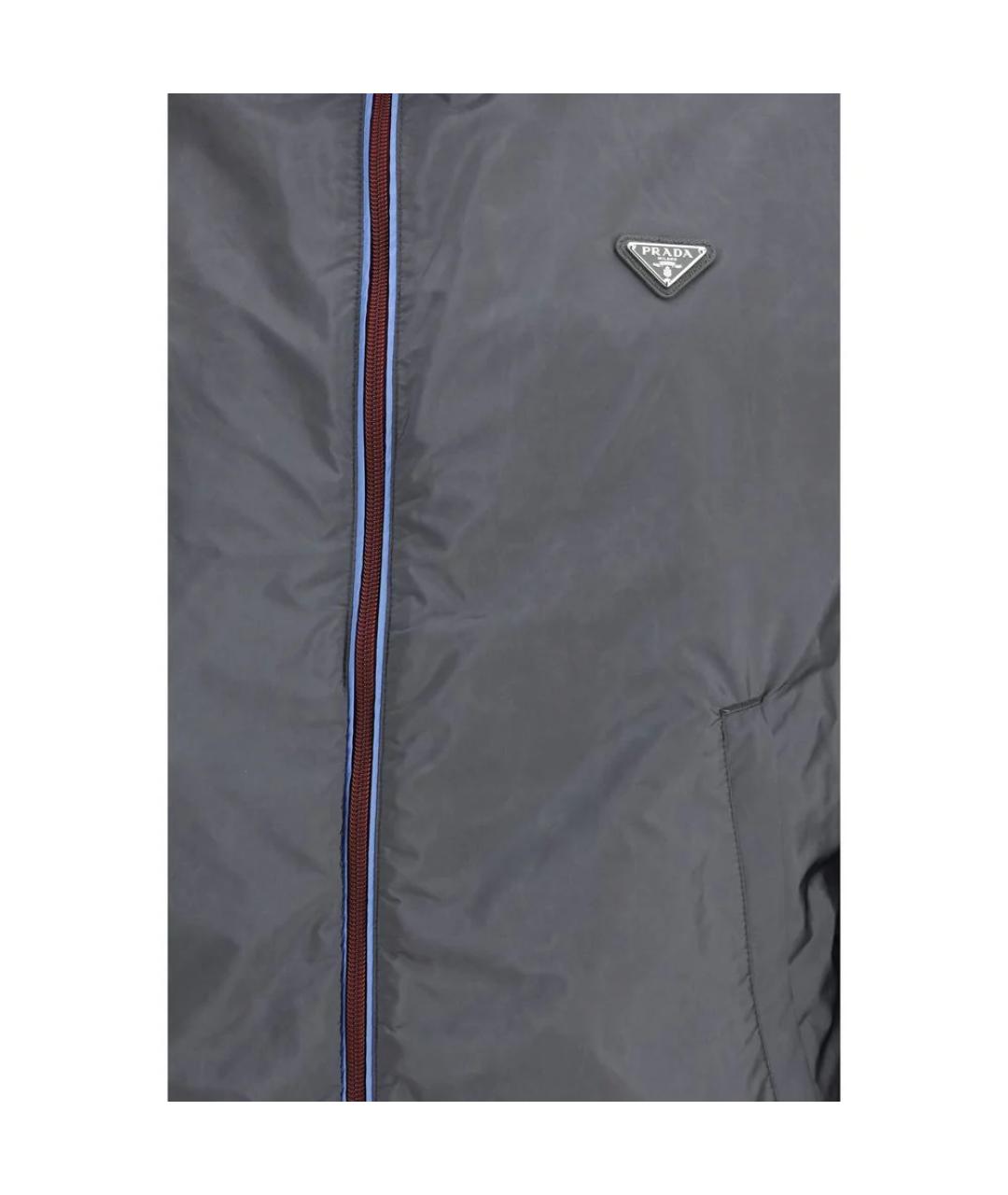 PRADA Серая полиамидовая куртка, фото 3