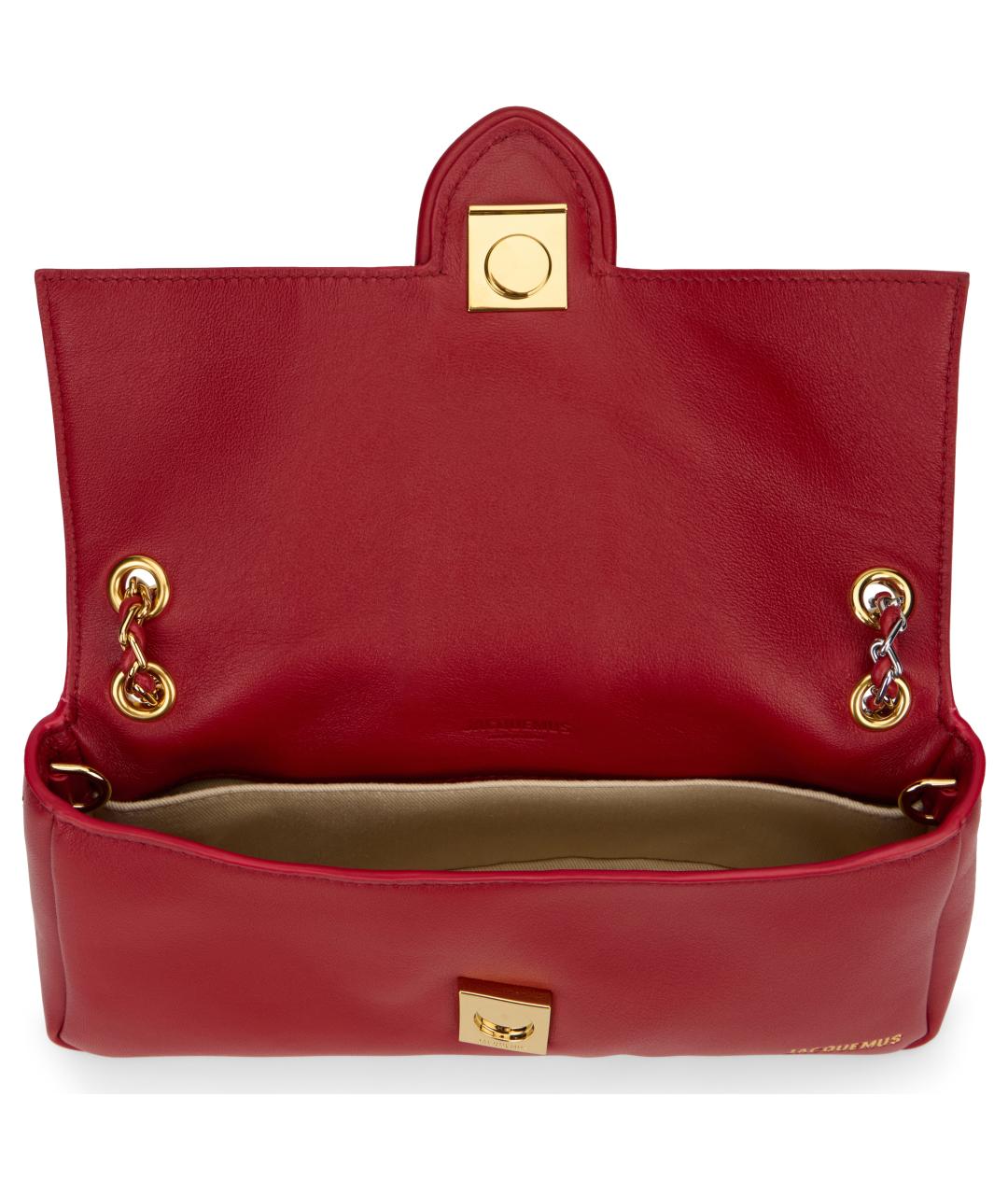 JACQUEMUS Красная сумка с короткими ручками, фото 4