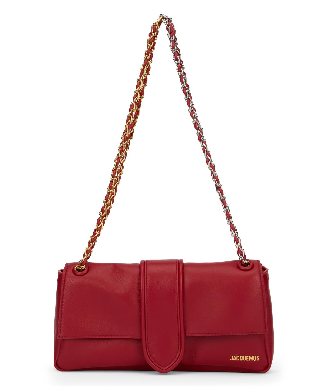 JACQUEMUS Красная сумка с короткими ручками, фото 1