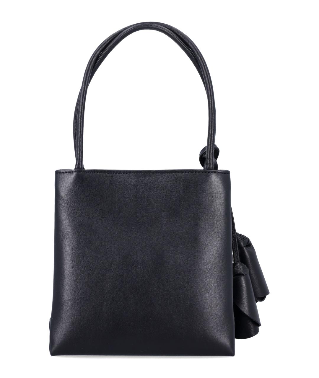 MAGDA BUTRYM Черная кожаная сумка с короткими ручками, фото 3