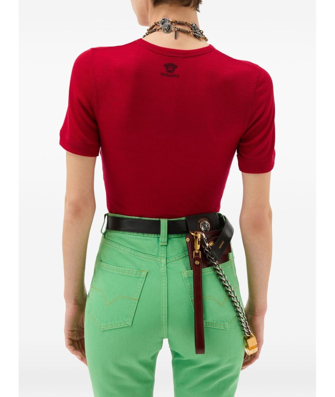 VERSACE Красный шерстяной джемпер / свитер, фото 3