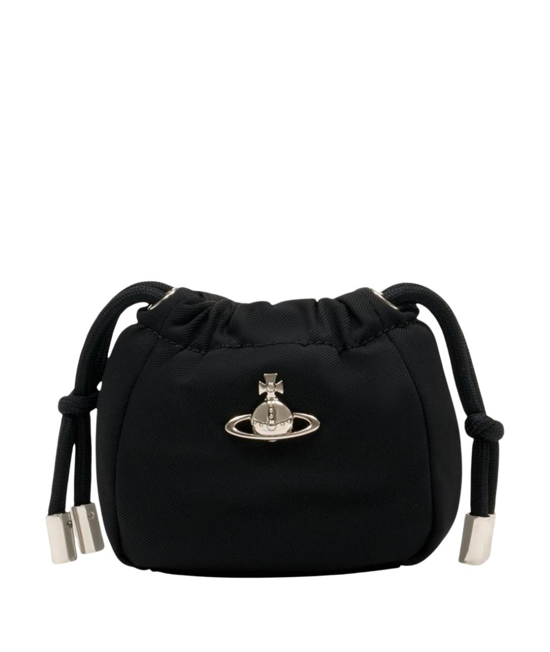 VIVIENNE WESTWOOD Черная синтетическая сумка с короткими ручками, фото 1