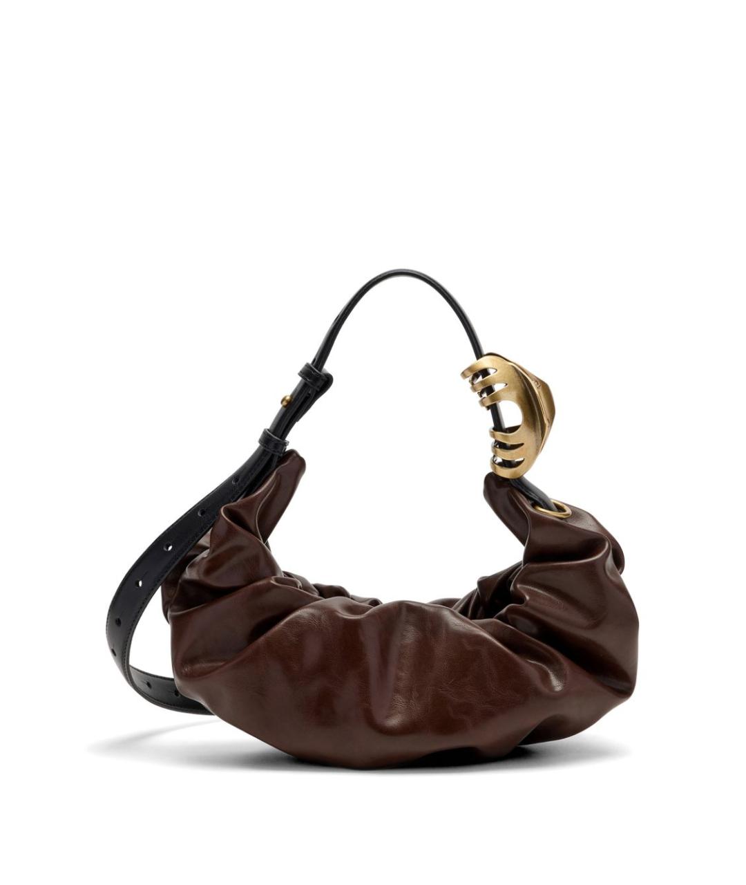 DIESEL Коричневая синтетическая сумка через плечо, фото 2