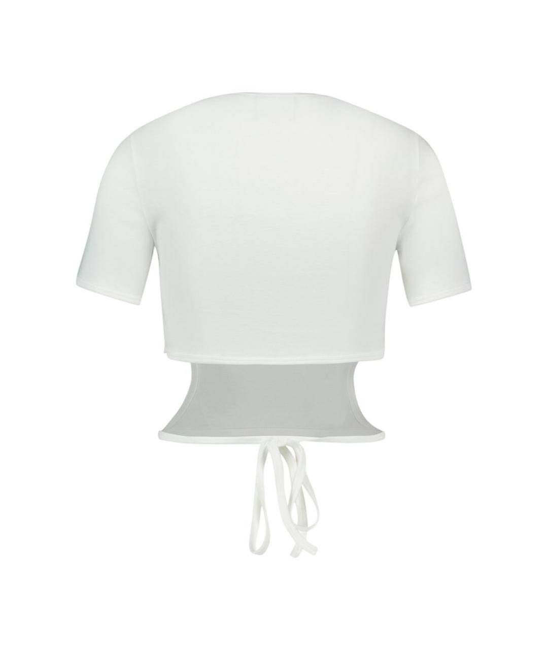 COURREGES Белая хлопковая футболка, фото 2