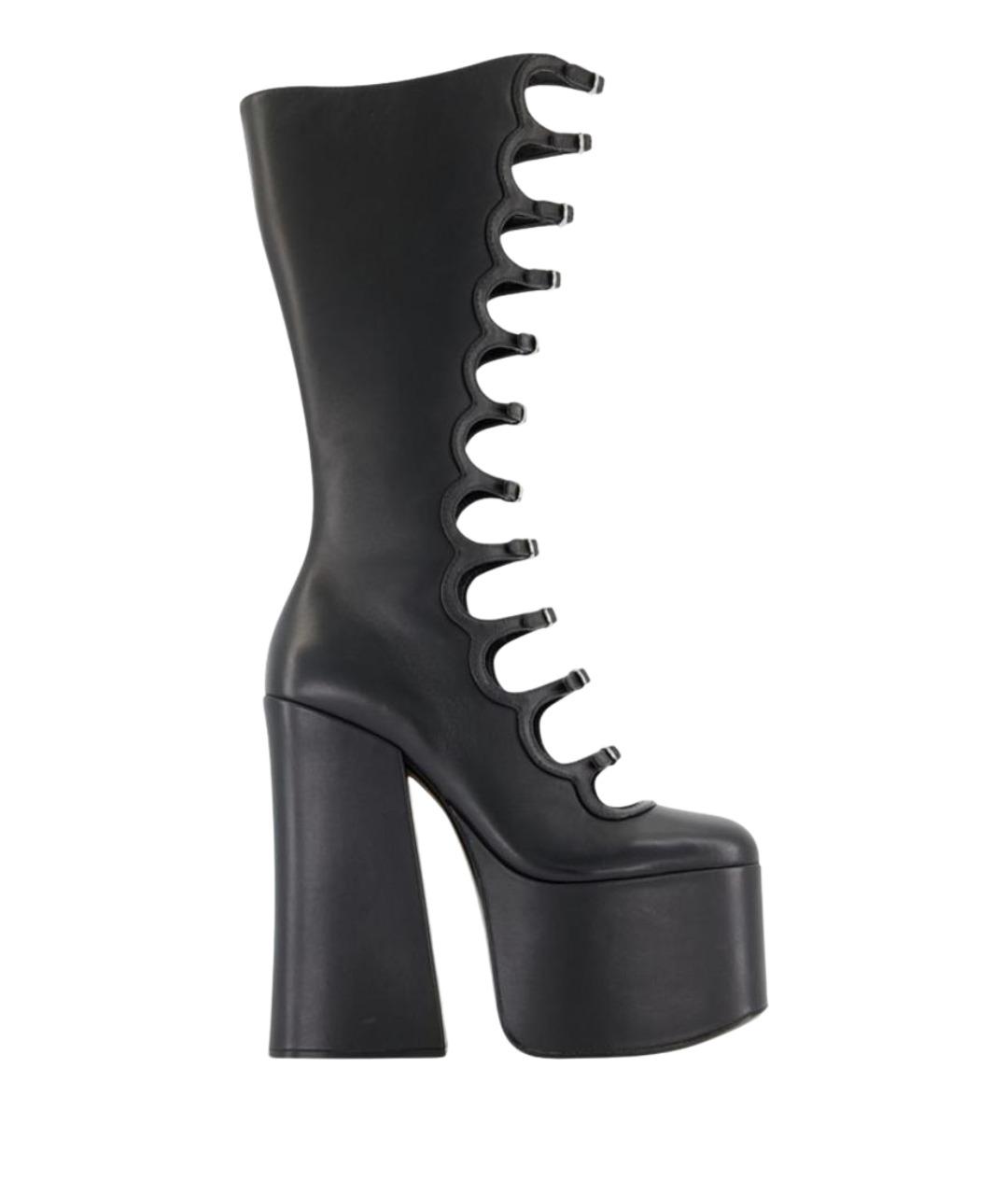 MARC JACOBS Черные кожаные сапоги, фото 1
