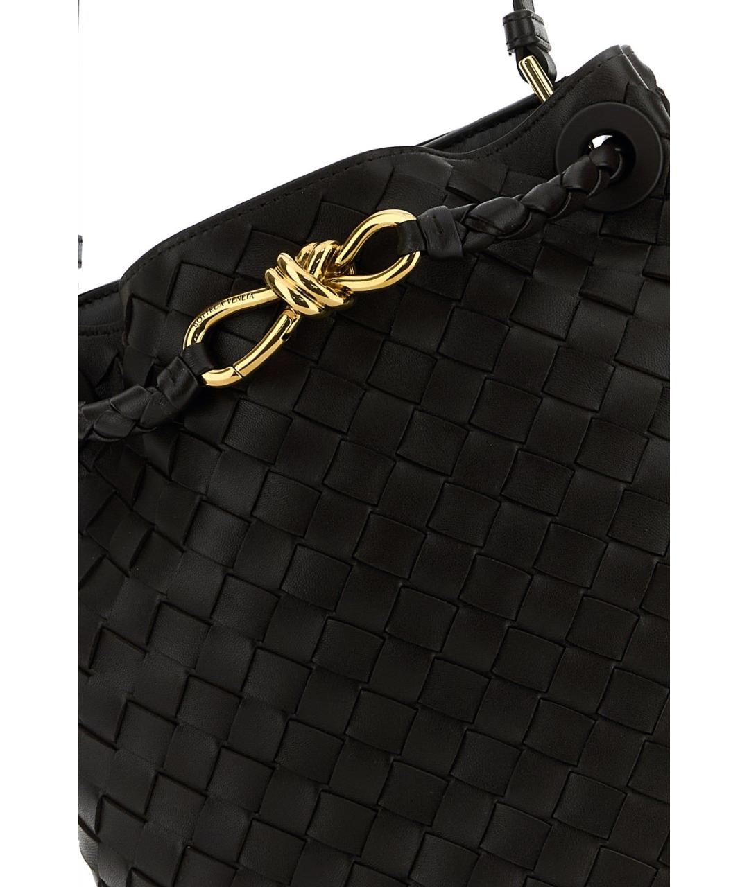 BOTTEGA VENETA Коричневая кожаная сумка через плечо, фото 4